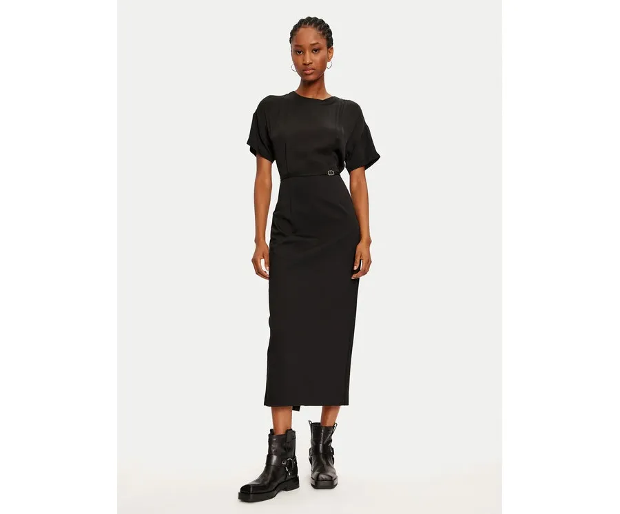 obrazek 1 TWINSET Sukienka dzianinowa 242TP2402 Czarny Loose Fit