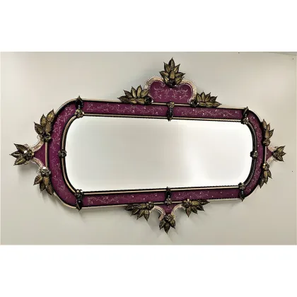 Zdjęcie Unikalne ręcznie robione i grawerowane lustro weneckie Murano