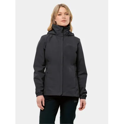 Zdjęcie Jack Wolfskin Kurtka przeciwdeszczowa Stormy Point 1111202 Czarny Regular Fit