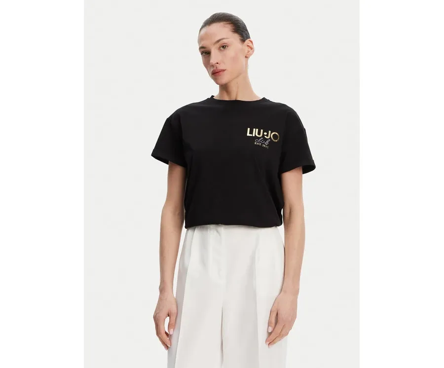obrazek 1 Liu Jo T-Shirt WA5007 JS923 Czarny Relaxed Fit