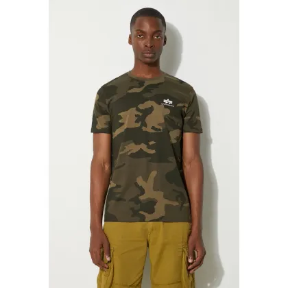 Zdjęcie Alpha Industries t-shirt bawełniany Backprint T Camo kolor zielony wzorzysty 128507C.239-ZIELONY