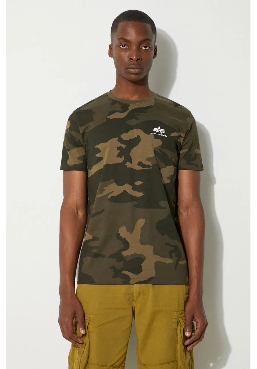 obrazek 1 Alpha Industries t-shirt bawełniany Backprint T Camo kolor zielony wzorzysty 128507C.239-ZIELONY