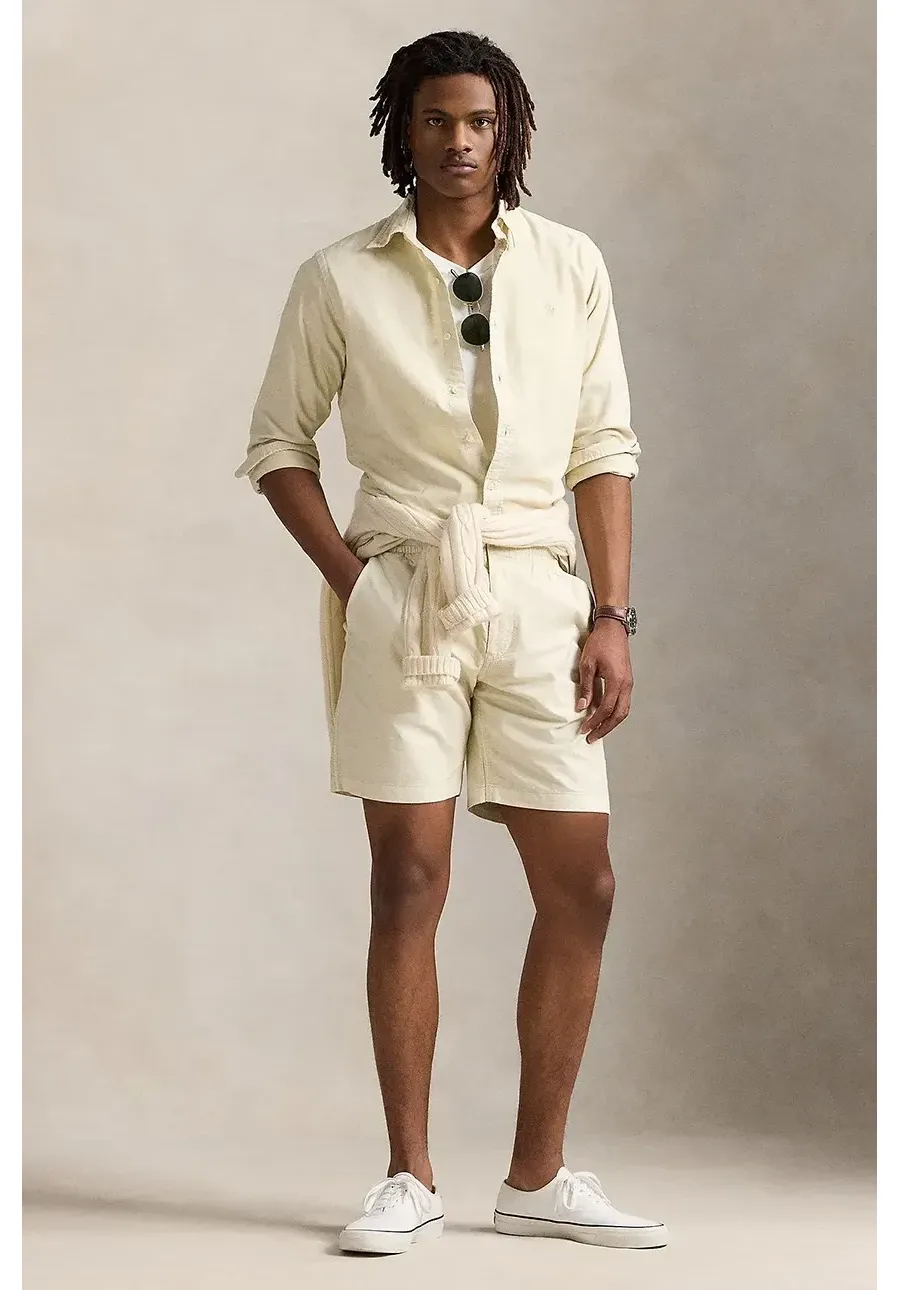 obrazek 1 Polo Ralph Lauren szorty bawełniane Flat Front męskie kolor beżowy 710958587