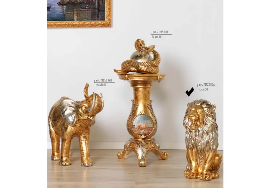 obrazek 1 Siedzący lew z ceramiki - Valle d'oro Patchi