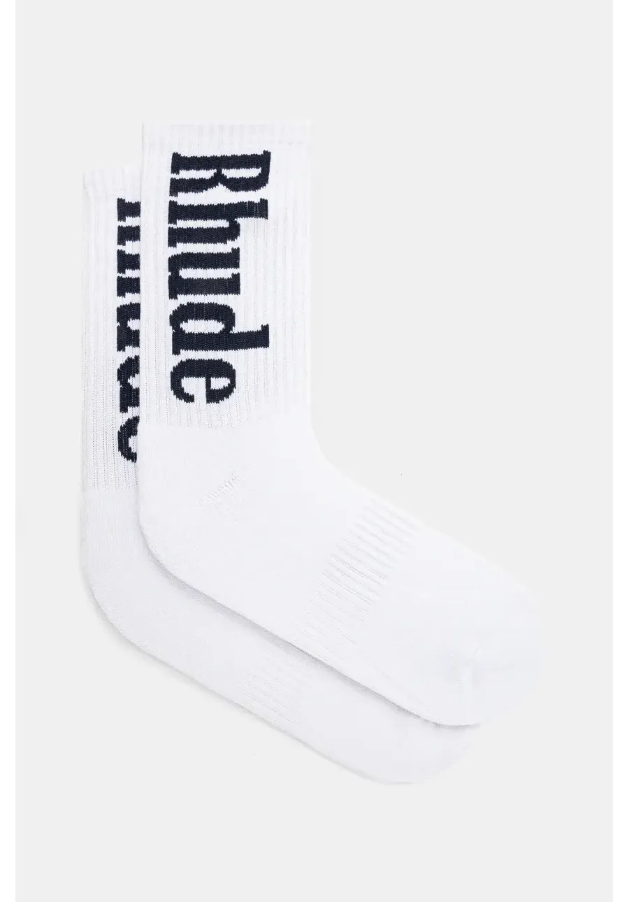 obrazek 1 RHUDE skarpetki Vertical Logo męskie kolor biały RHPS25SO02117