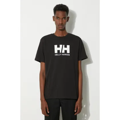 Zdjęcie Helly Hansen t-shirt HH LOGO T-SHIRT męski kolor czarny z aplikacją 33979