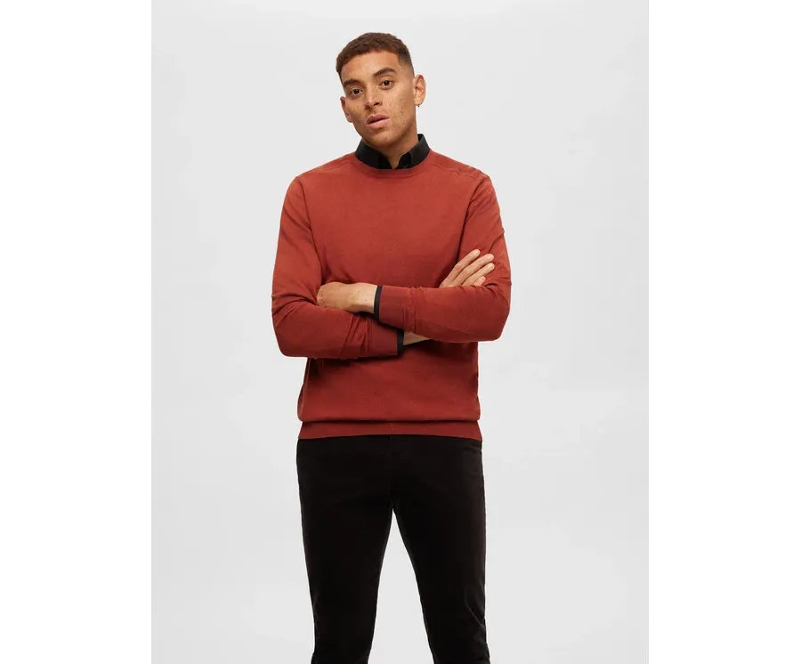 obrazek 1 Selected Homme Sweter 16074682 Pomarańczowy Regular Fit