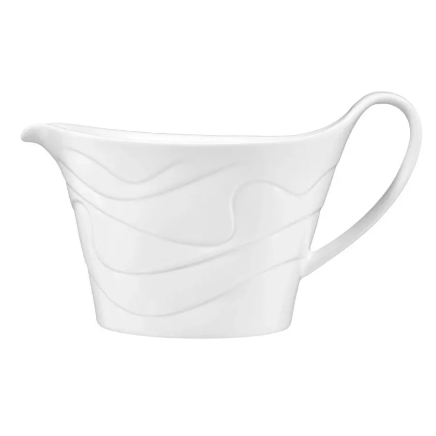 obrazek 2 Porcelanowa biała sosjerka z reliefowym zdobieniem - Seltmann Weiden