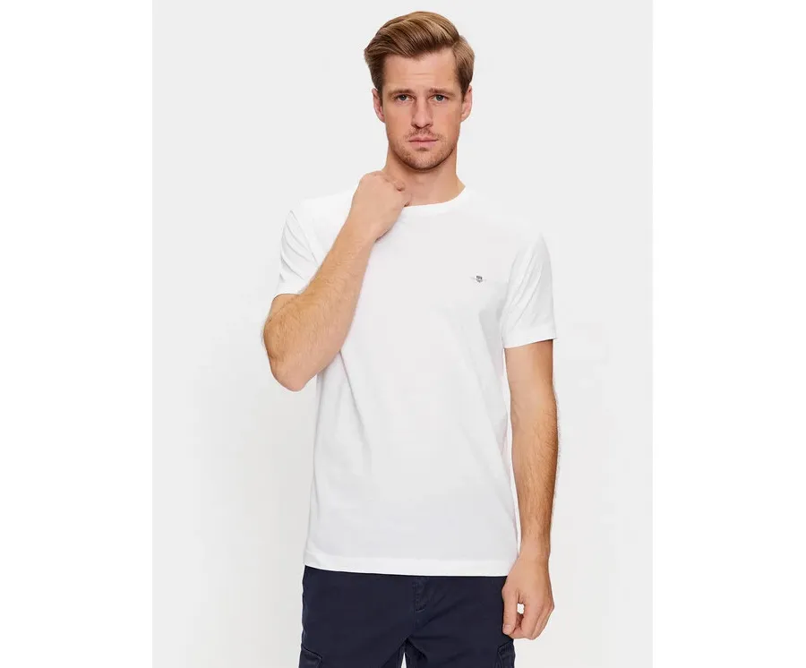 obrazek 1 Gant T-Shirt Shield 2003185 Biały Slim Fit