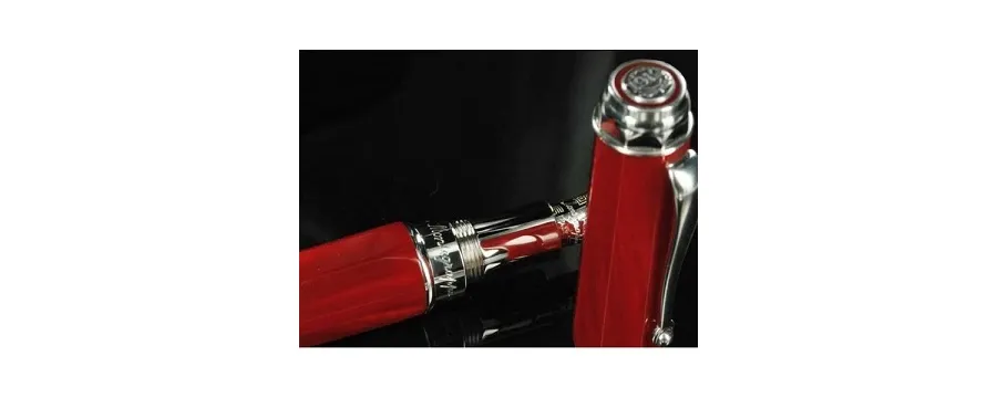 obrazek 3 Prestiżowa Czerwień Pióro Kulkowe Celluloid Montegrappa