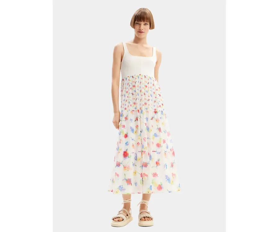 obrazek 1 Desigual Sukienka letnia Vancouver 24SWVK58 Biały Regular Fit