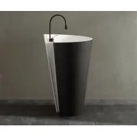 Picture Exclusive bathroom furniture - a bicolor free-standing washbasin