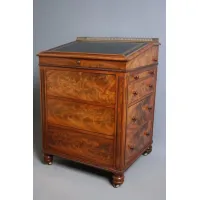 Zdjęcie Znakomita jakość Regencyjny, podpalany mahoniowy sekretarzyk w stylu Gillowsa - antyk