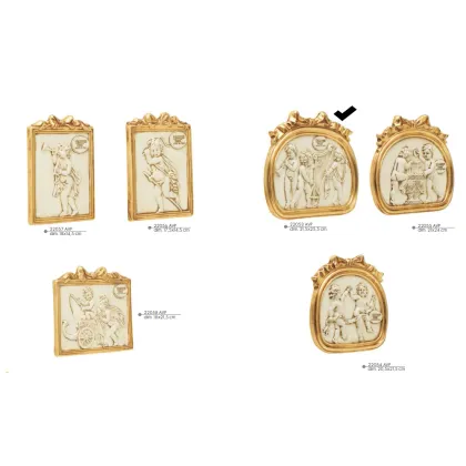 Picture Oval bas-relief - angels with instruments - Valle d'oro Patchi