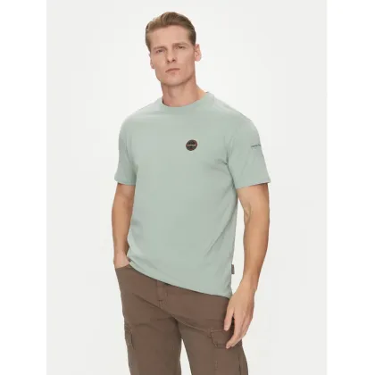 Zdjęcie Napapijri T-Shirt S-Badge NP0A4I3N Zielony Regular Fit