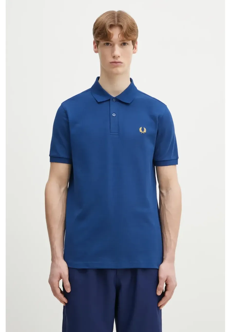 obrazek 1 Fred Perry polo bawełniane męski kolor niebieski gładki M6000.Y47