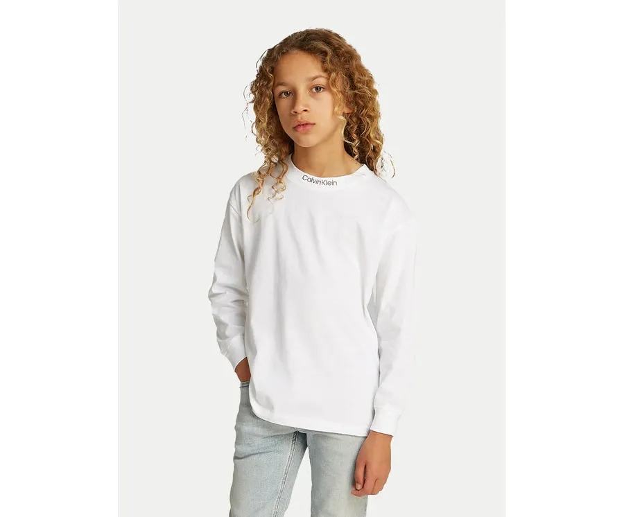 obrazek 1 Calvin Klein Jeans Bluzka Embro IB0IB02354 Biały Regular Fit