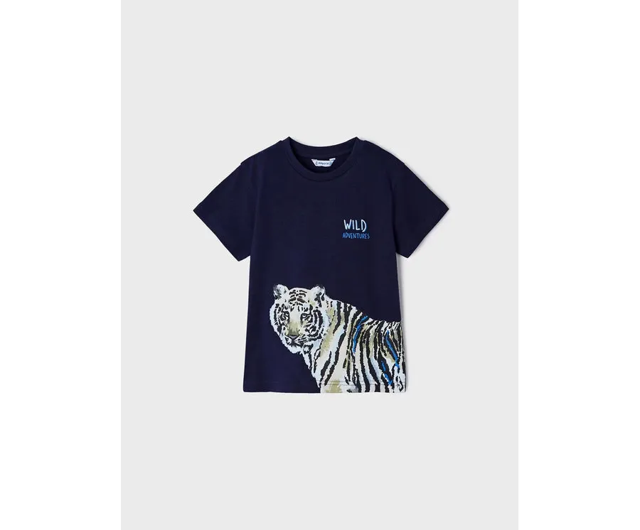 obrazek 1 Mayoral T-Shirt 3007 Granatowy Regular Fit