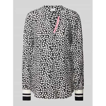 Zdjęcie Bluzka o kroju regular fit z kołnierzem z lamówką