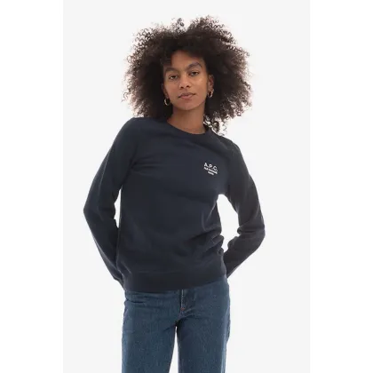 Zdjęcie A.P.C. bluza bawełniana Sweat Skye damska kolor granatowy gładka COEZD.F27700-OFFWHITE