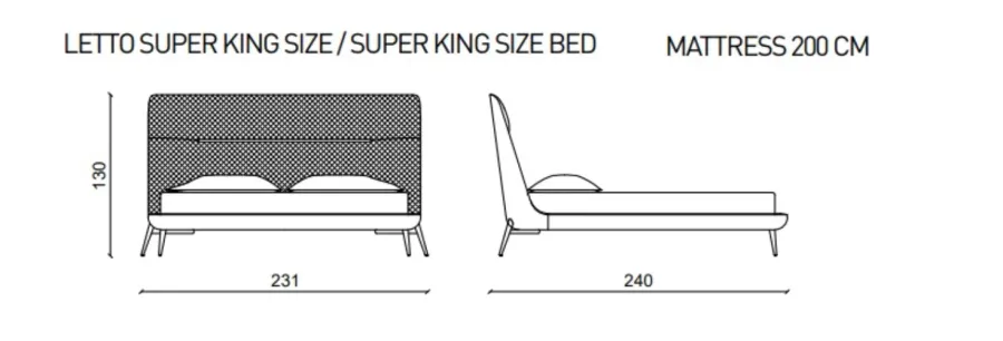 obrazek 2 Nowoczesne łóżko Amelie z plecionym zagłówkiem, super king size - Ulivi Salotti