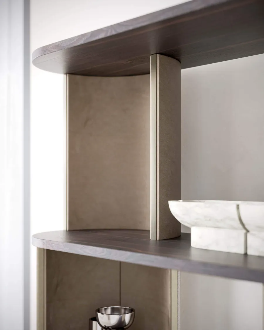 obrazek 10 Stylowa włoska biblioteczka do salonu lub gabinetu - w stylu modernistycznym