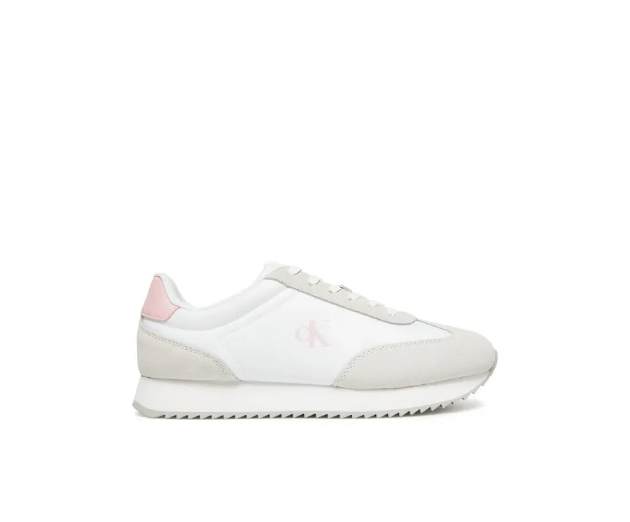 obrazek 1 Calvin Klein Jeans Sneakersy Runner Laceup Mg Nylon Mix YW0YW01828 Biały
