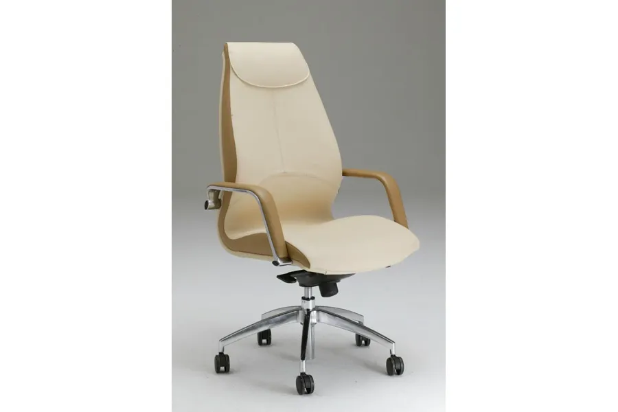 picture 8 Leather armchair prestigiously decorated with Wave leather