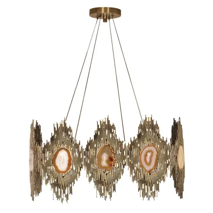 Picture An unusual brass chandelier
