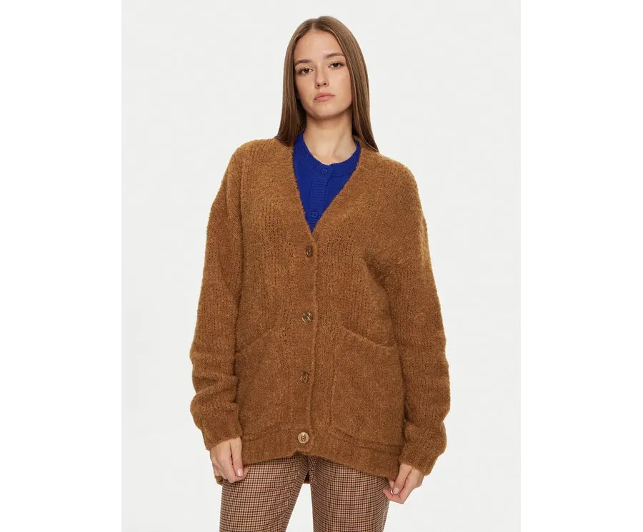 obrazek 1 American Vintage Kardigan Zolly ZOL19CH24 Brązowy Loose Fit