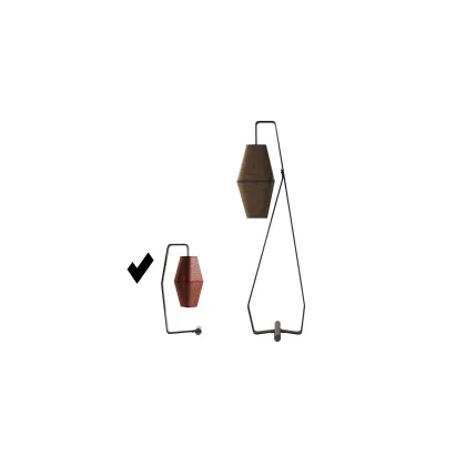 Zdjęcie Metal, skóra, tkanina - designerska, włoska lampa stołowa - Ulivi Salotti