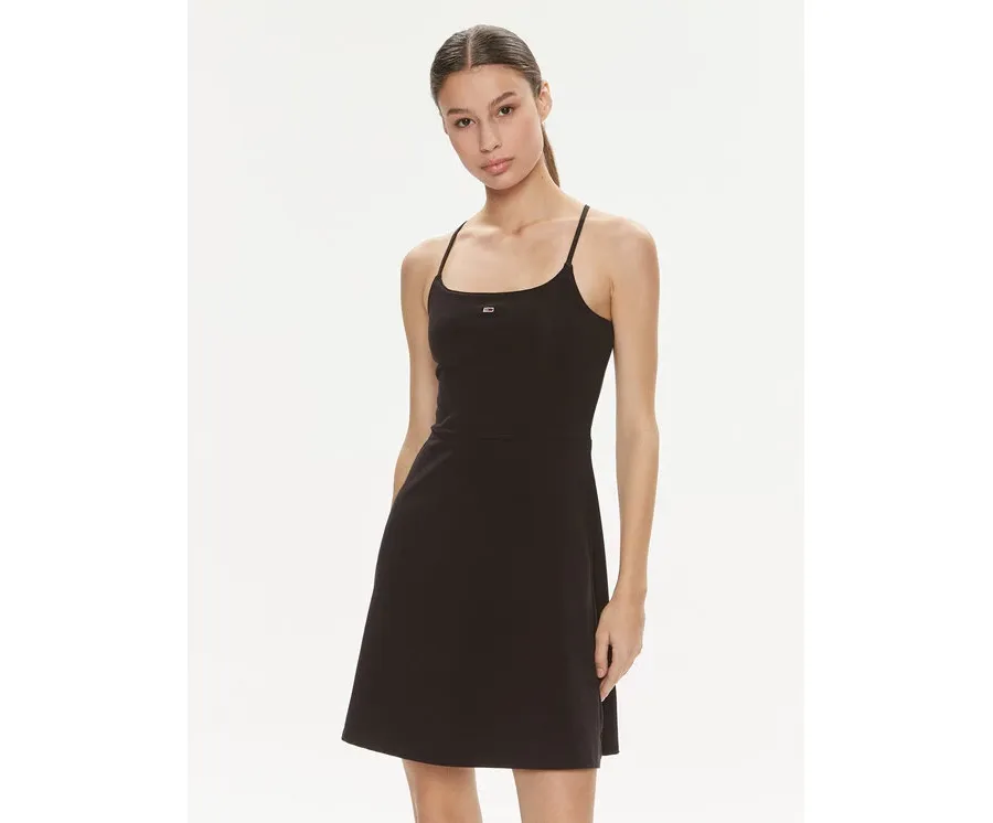 obrazek 1 Tommy Jeans Sukienka letnia Essential DW0DW17988 Czarny Slim Fit