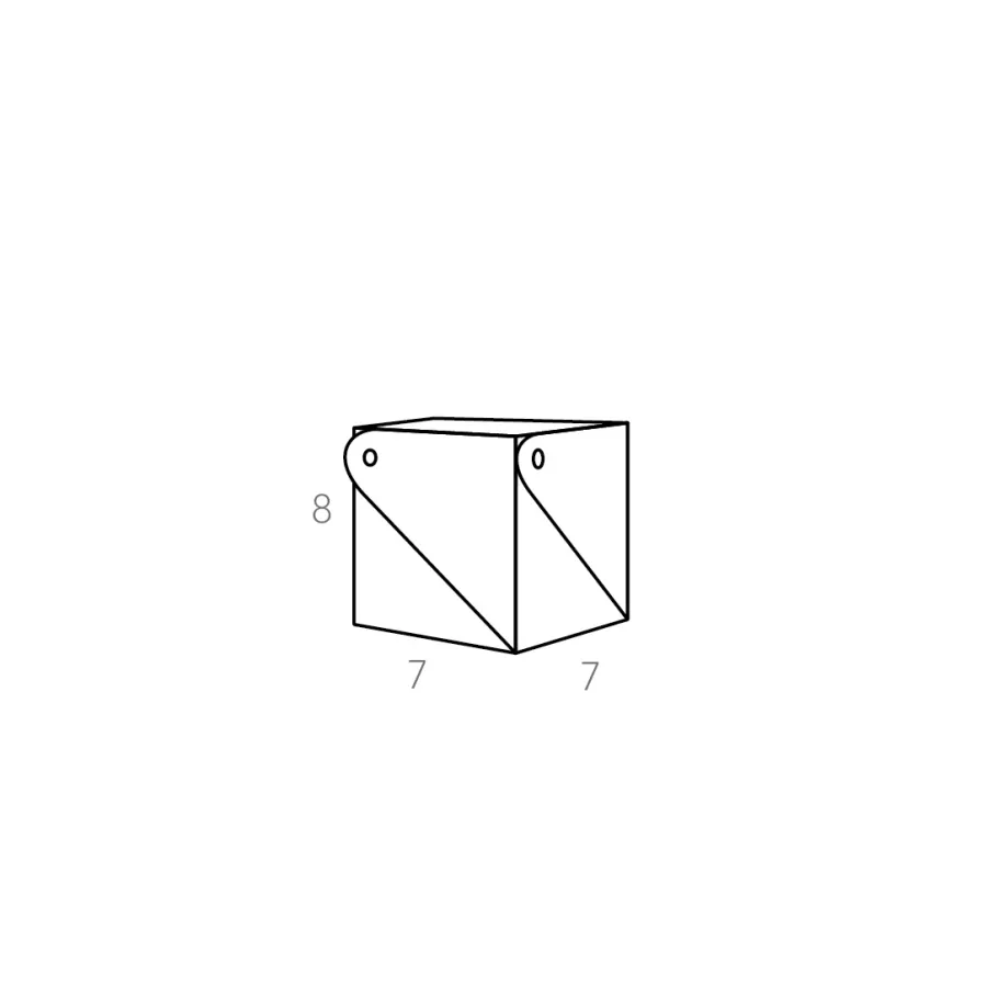 obrazek 2 Stylowe skórzane pudełko Miu 7x7xH8 cm w kolorze czekoladowym