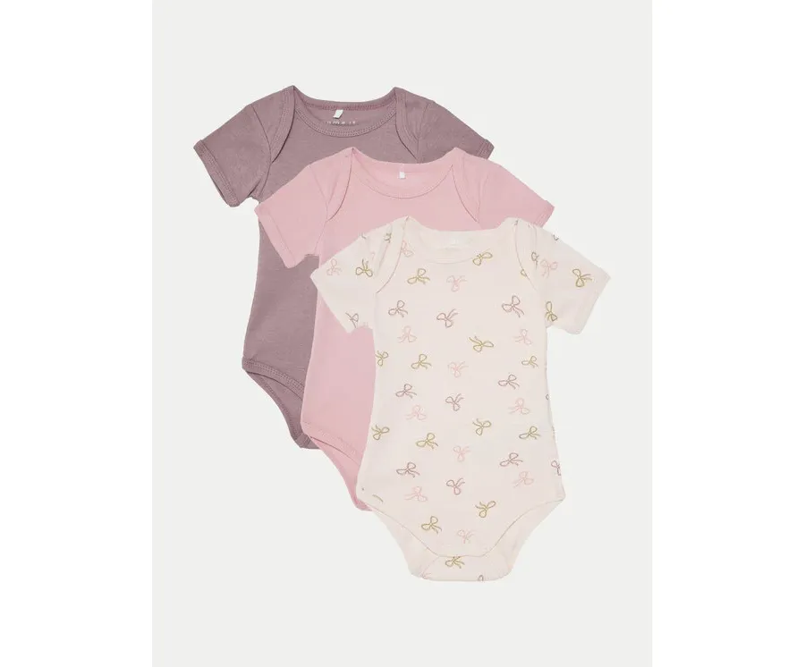 obrazek 1 NAME IT Komplet 3 par body 13242190 Różowy Regular Fit