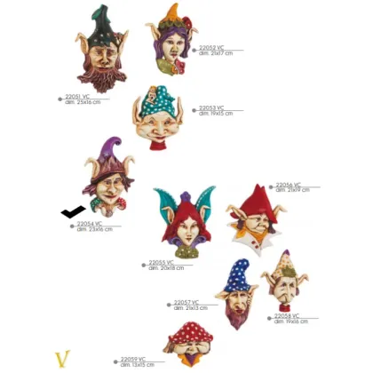 Picture Fabulous elf mask with a purple hat - Valle d'oro Patchi