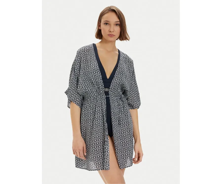 obrazek 1 Tommy Hilfiger Pareo UW0UW05364 Granatowy Relaxed Fit