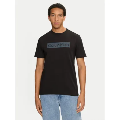 Zdjęcie Calvin Klein T-Shirt Striped Logo K10K113590 Czarny Regular Fit