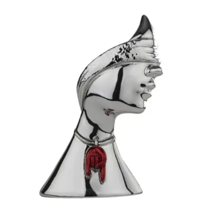 Picture Amulet - a woman's head with a unique pendant