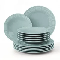 Zdjęcie 12-elementowa porcelanowa obiadowa zastawa stołowa o nowoczesnym zdobieniu - Seltmann Weiden