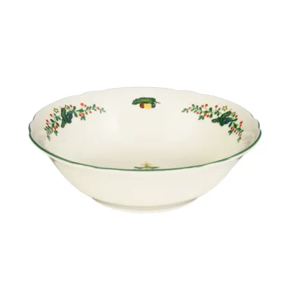 Zdjęcie Okrągła miska deserowa z porcelany 15 cm ze świątecznym zdobieniem - Seltmann Weiden