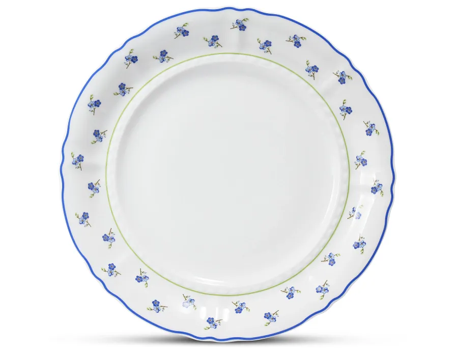obrazek 4 Elegancka 25-częściowa zastawa obiadowa z porcelany zdobiona motywem kwiatów niezapominajek – Leander