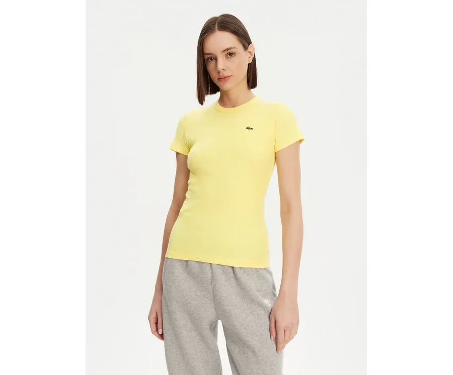 obrazek 1 Lacoste T-Shirt TF5538 Żółty Slim Fit