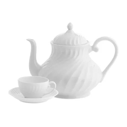 Zdjęcie Duży porcelanowy zestaw do herbaty z wyjątkowej kolekcji Sagres - Vista Alegre