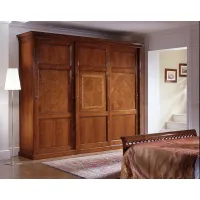 Picture Exclusive Italian wardrobe with 3 sliding wooden doors