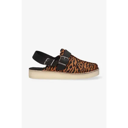 Zdjęcie Clarks Originals klapki zamszowe Trek Mule damskie kolor brązowy 26169977