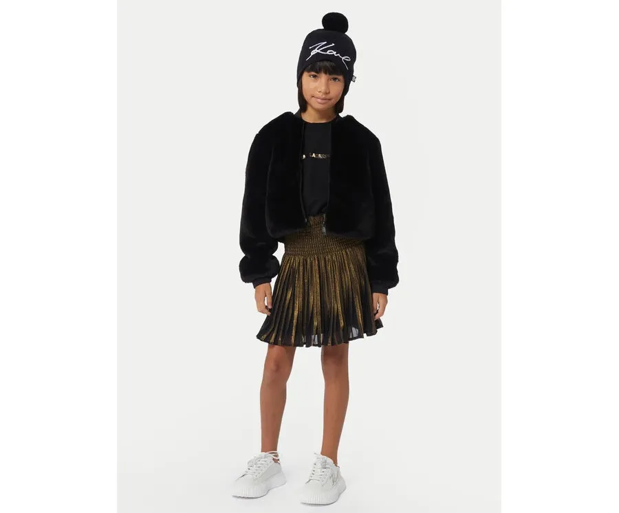 obrazek 1 Karl Lagerfeld Kids Sukienka codzienna Z30189 S Czarny Regular Fit
