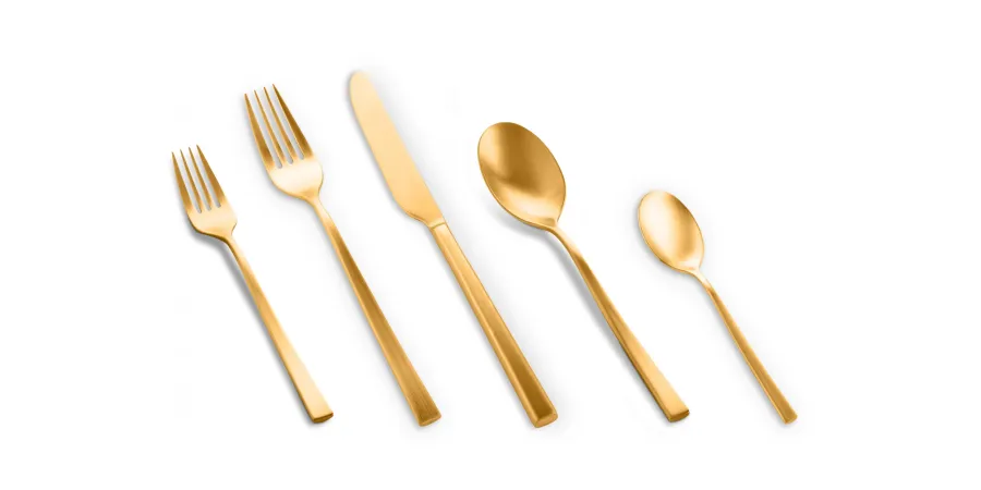 obrazek 2 Stylowy widelec do ciasta Atena Oro Ice - komplet 6 szt.