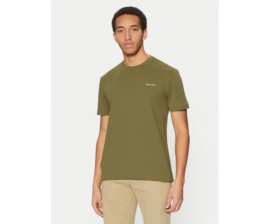 obrazek 1 Calvin Klein T-Shirt Micro Logo K10K109894 Zielony Regular Fit