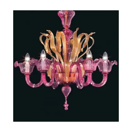 Zdjęcie Unikatowy żyrandol Mozart w żywej kolorystyce ze szkła murano