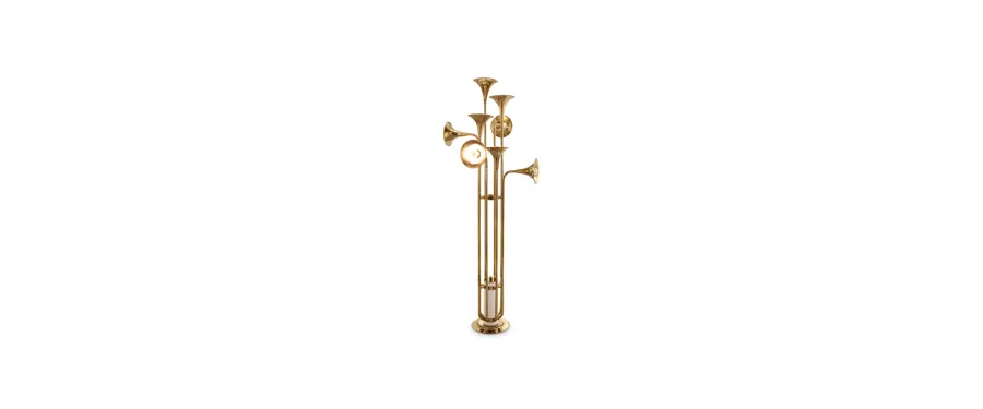 obrazek 2 Elegancka lampa stojąca inspirowana instrumentami dętymi